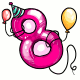 8th Birthday Balloon