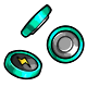 Teal Button Battery