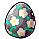 Grey Flower Easter Egg