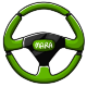 Green Steering Wheel