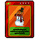 Halloween Snowman Trading Card